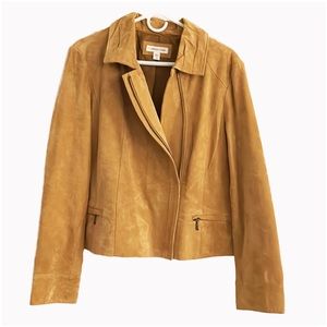 NWT Coldwater Creek genuine leather jacket in Size Large.